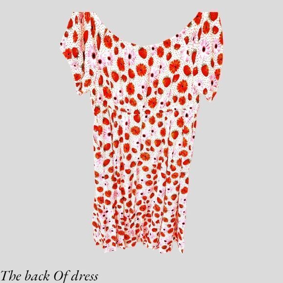 TORRID RETRO CHIC FLORAL FRUIT PUFF SLEEVE SUMMER SKATER DRESS. SIZE 1X - Picture 13 of 17